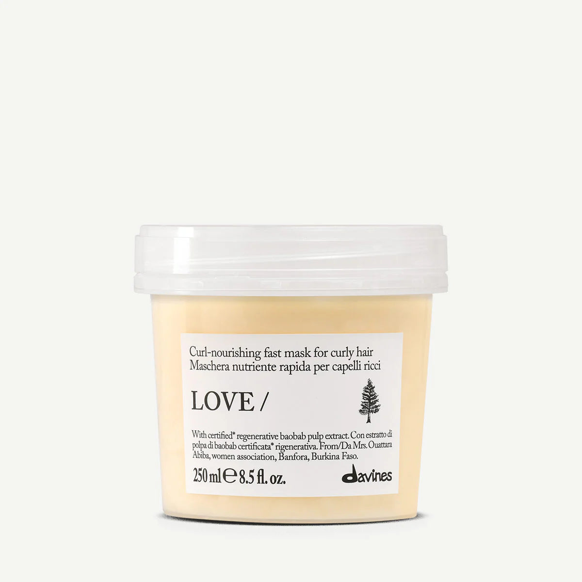 Davines LOVE CURL Mask 250 ml, masque nourrissant pour hydrater, définir et sublimer les cheveux bouclés ou ondulés