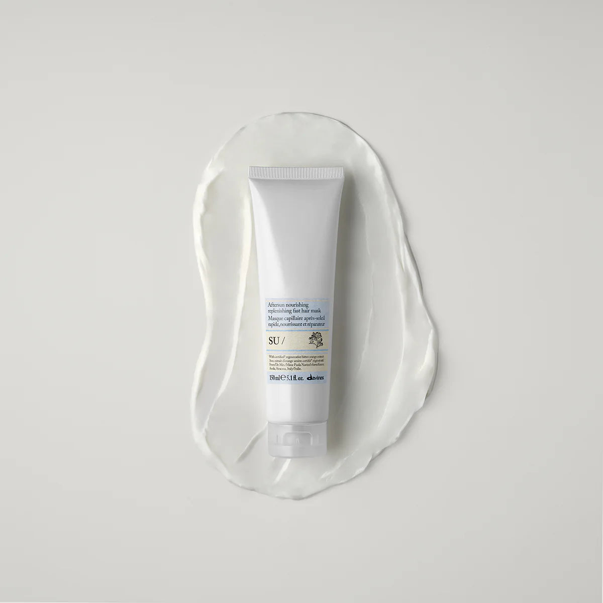 Davines SU Hair Mask, masque nourrissant après-soleil pour hydrater les cheveux exposés au soleil et retrouver douceur, brillance et souplesse