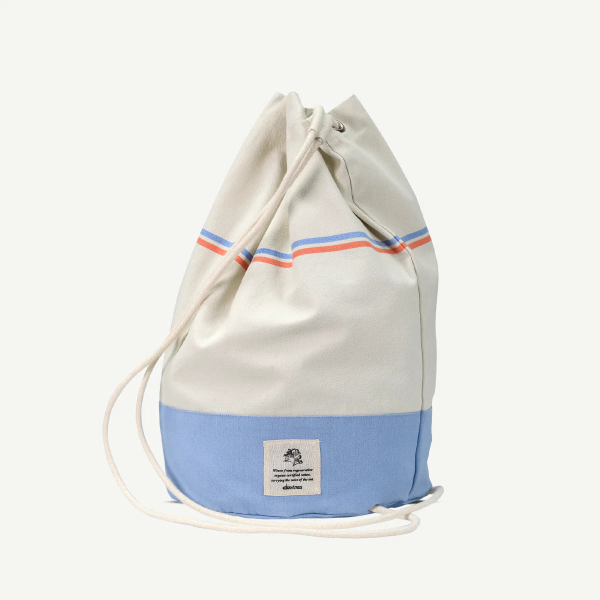 Sac à dos Davines SU en coton, accessoire estival offert avec la routine solaire pour transporter ses essentiels cheveux et corps après l’exposition