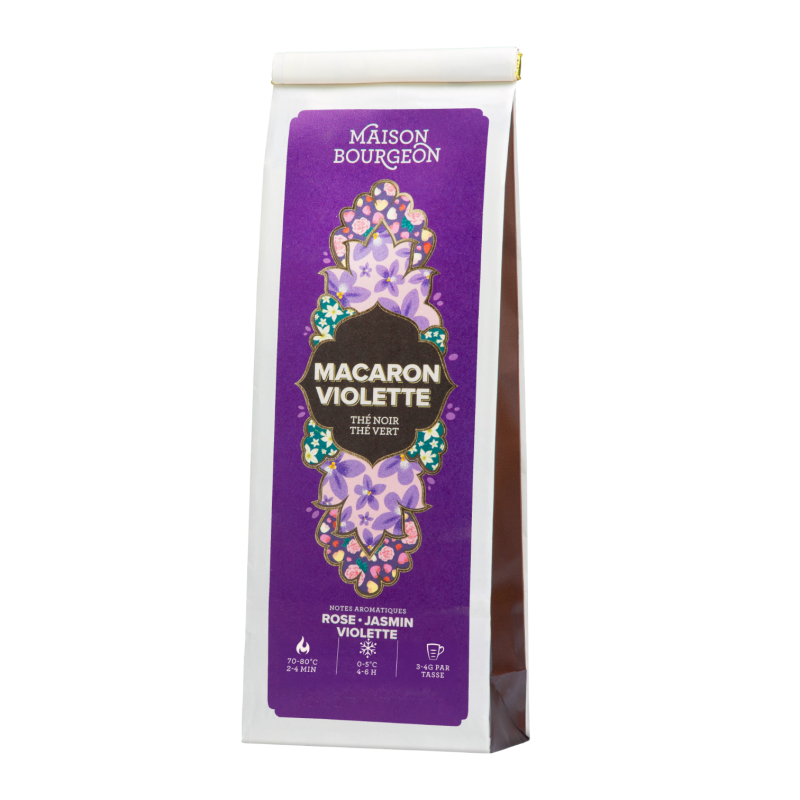 Thé Noir Macaron Violette Maison Bourgeon – présentation du produit