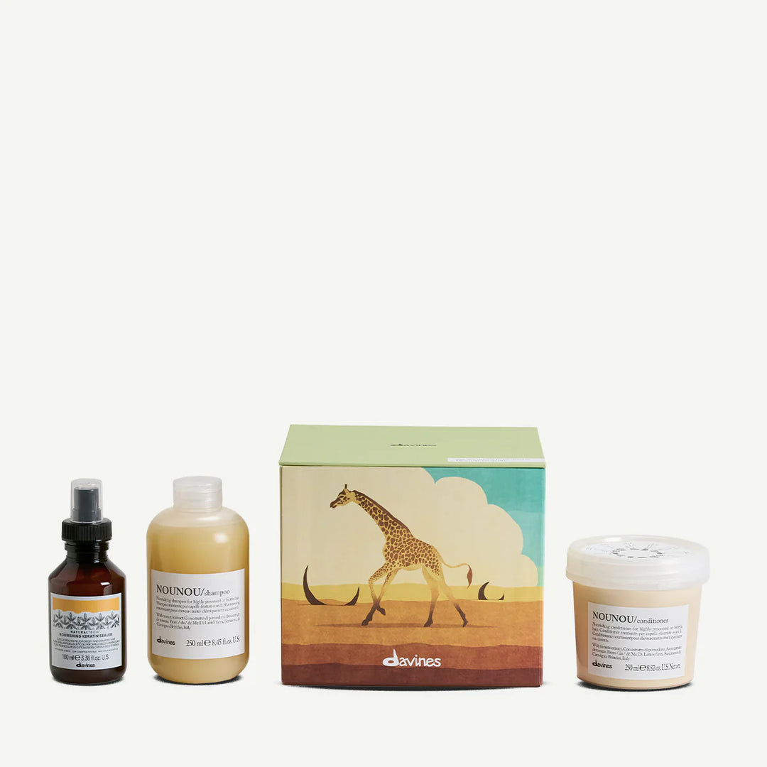 Coffret Davines Savane rayonnante – soins NOUNOU & Keratin Sealer