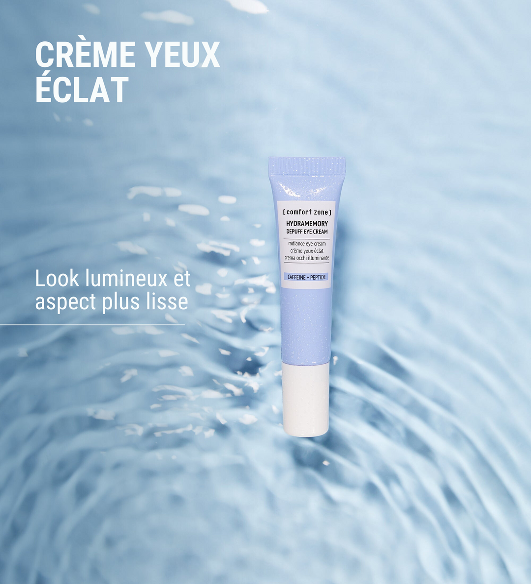 Image de la crème yeux éclat Comfort Zone Hydramemory Depuff Eye Cream pour un regard lumineux et un aspect plus lisse.