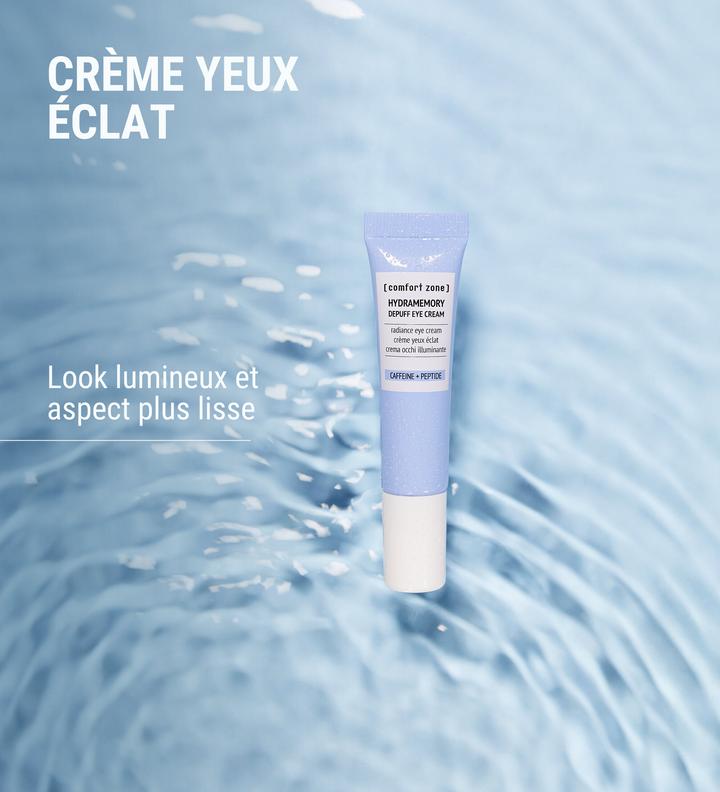 Image de la crème yeux éclat Comfort Zone Hydramemory Depuff Eye Cream pour un regard lumineux et un aspect plus lisse.