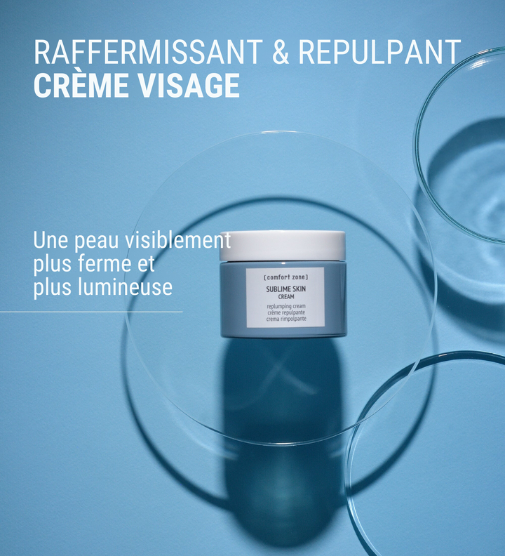 Comfort Zone : Crème visage Sublime Skin raffermissante et repulpante. Une peau visiblement plus ferme et plus lumineuse.