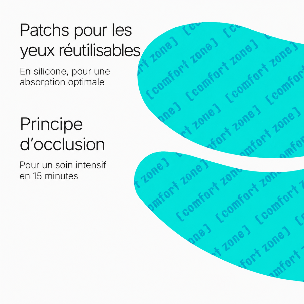 Patchs en silicone réutilisables Comfort Zone : soin intensif du contour des yeux en 15 minutes.