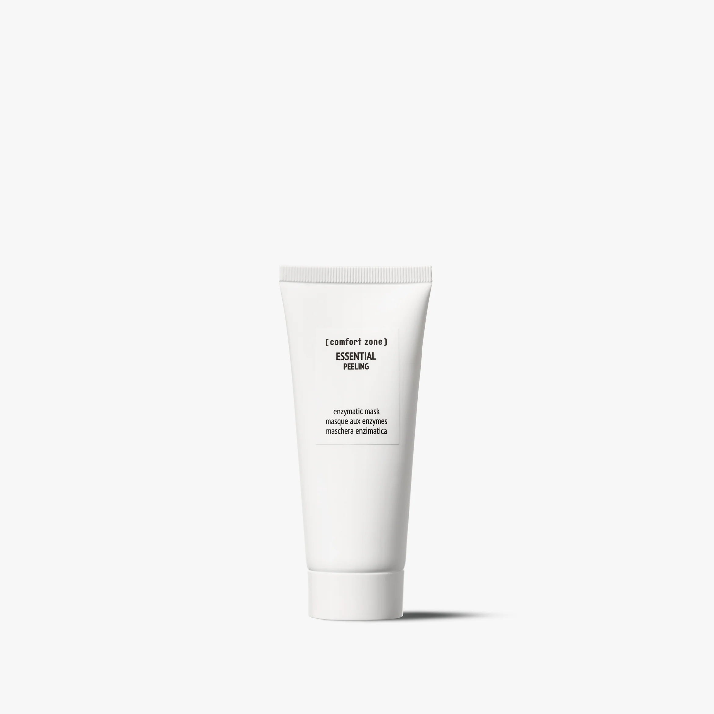 Comfort Zone Essential Peeling, masque enzymatique pour le visage, conçu pour exfolier en douceur, affiner le grain de peau et raviver l’éclat du teint tout en laissant la peau plus lisse, nette et lumineuse