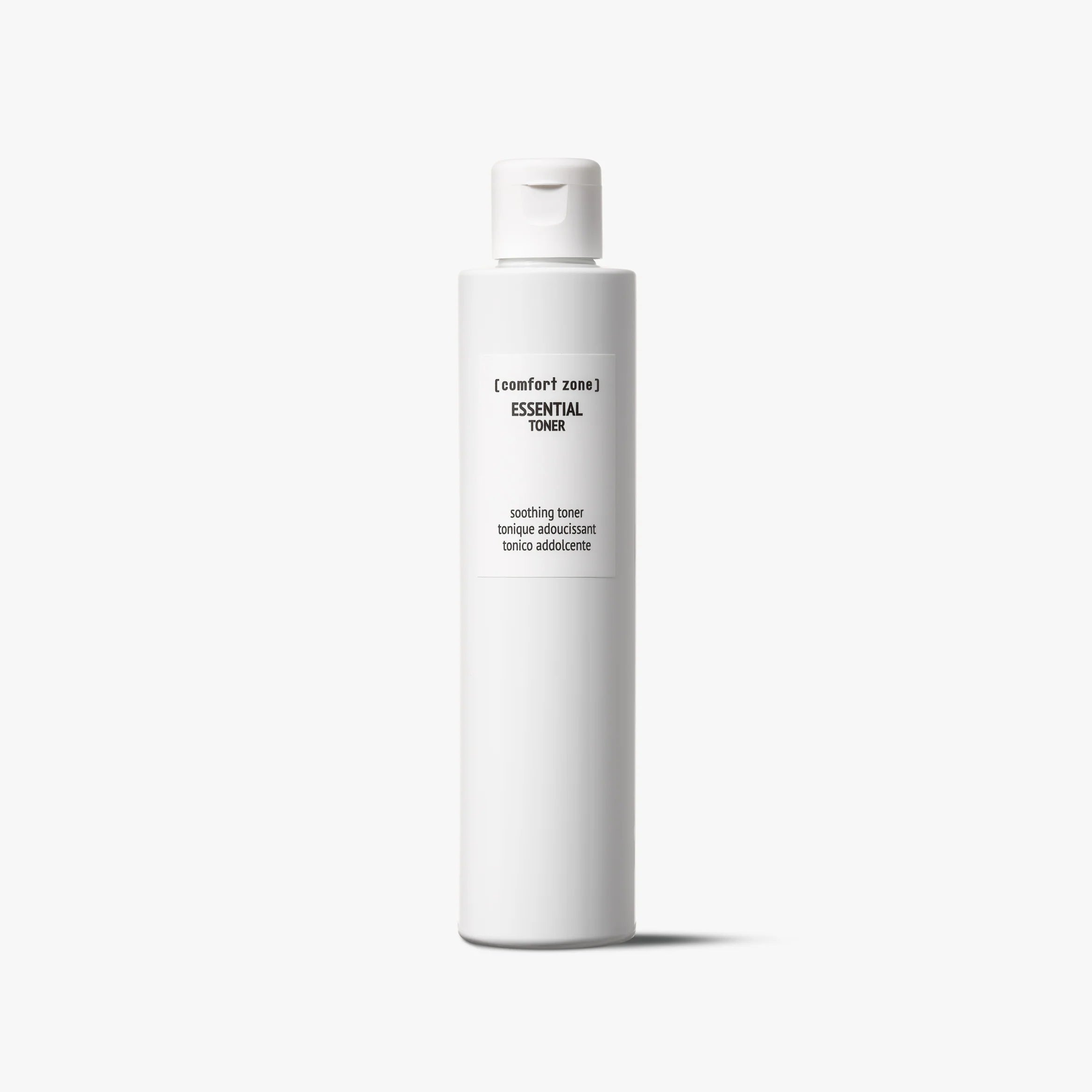 Comfort Zone Essential Toner, lotion tonique apaisante pour le visage, conçue pour compléter le nettoyage, rafraîchir la peau et apporter une sensation de confort tout en laissant le teint plus net et lumineux