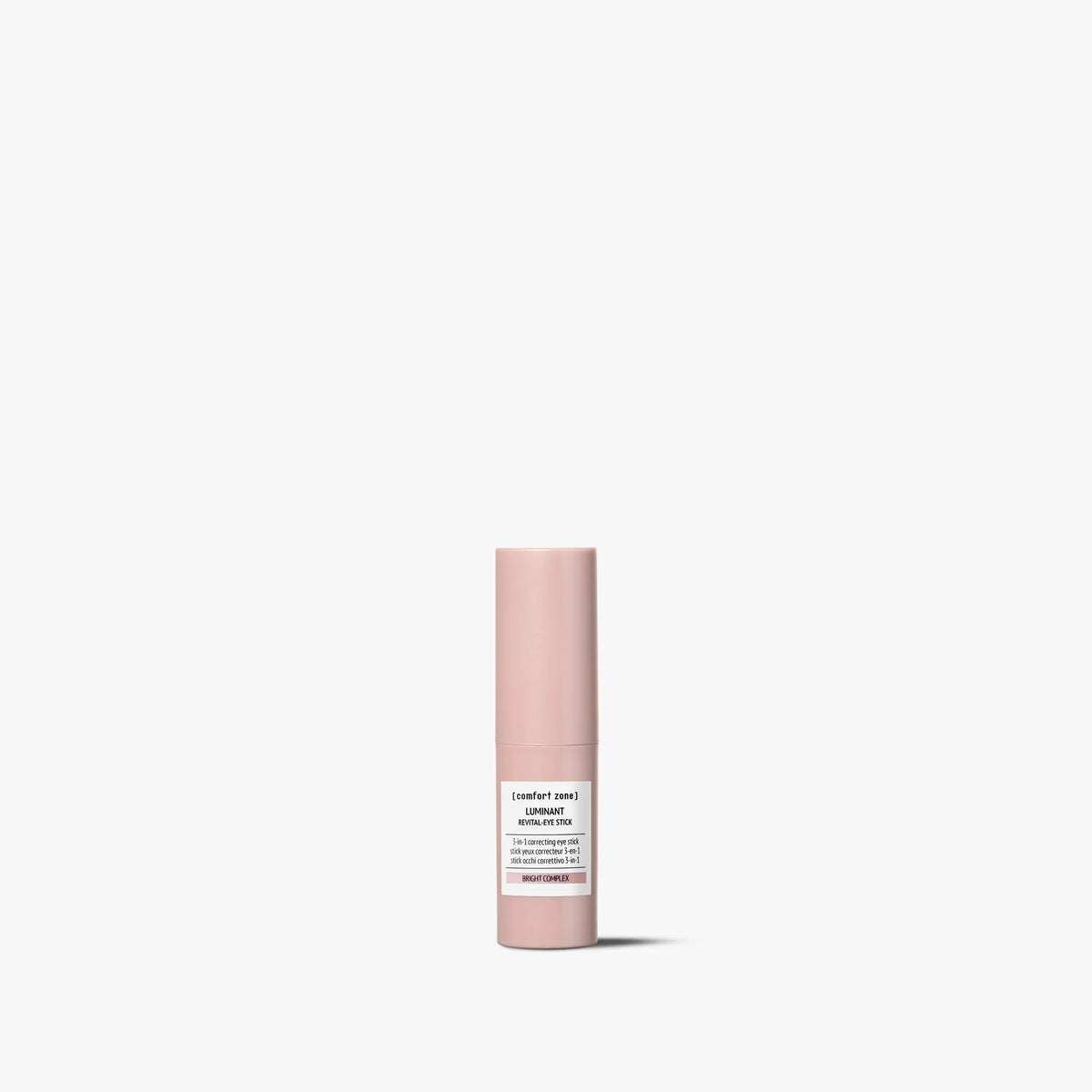 Stick contour des yeux Luminant Revital-Eye Stick 10 ml de Comfort Zone, rose poudré, sur fond blanc.