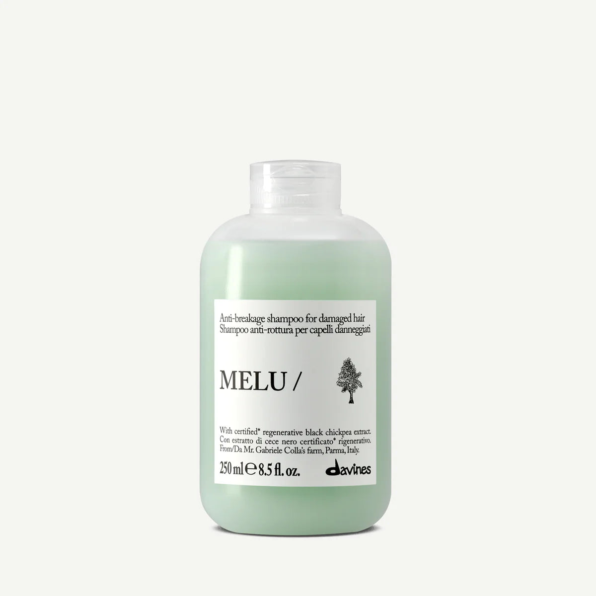 Davines MELU Shampoo 250 ml, shampooing anti-casse pour nettoyer en douceur, renforcer et protéger les cheveux longs, abîmés ou fragilisés