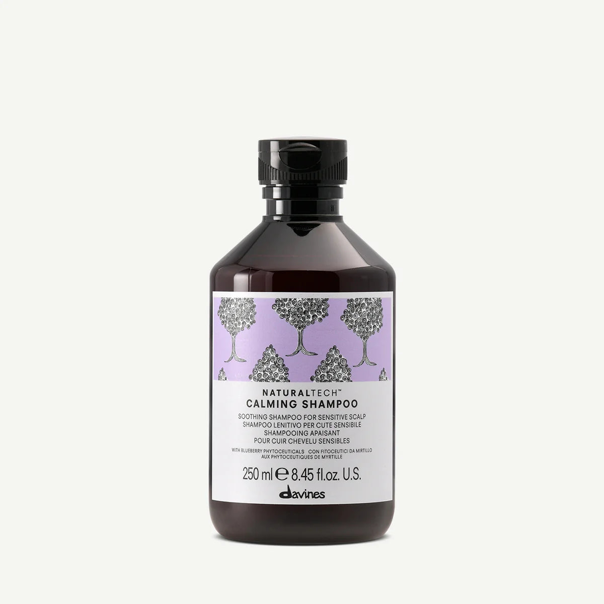 Davines Naturaltech Calming Shampoo, shampooing apaisant pour cuir chevelu sensible, idéal pour nettoyer en douceur et apporter une sensation de confort