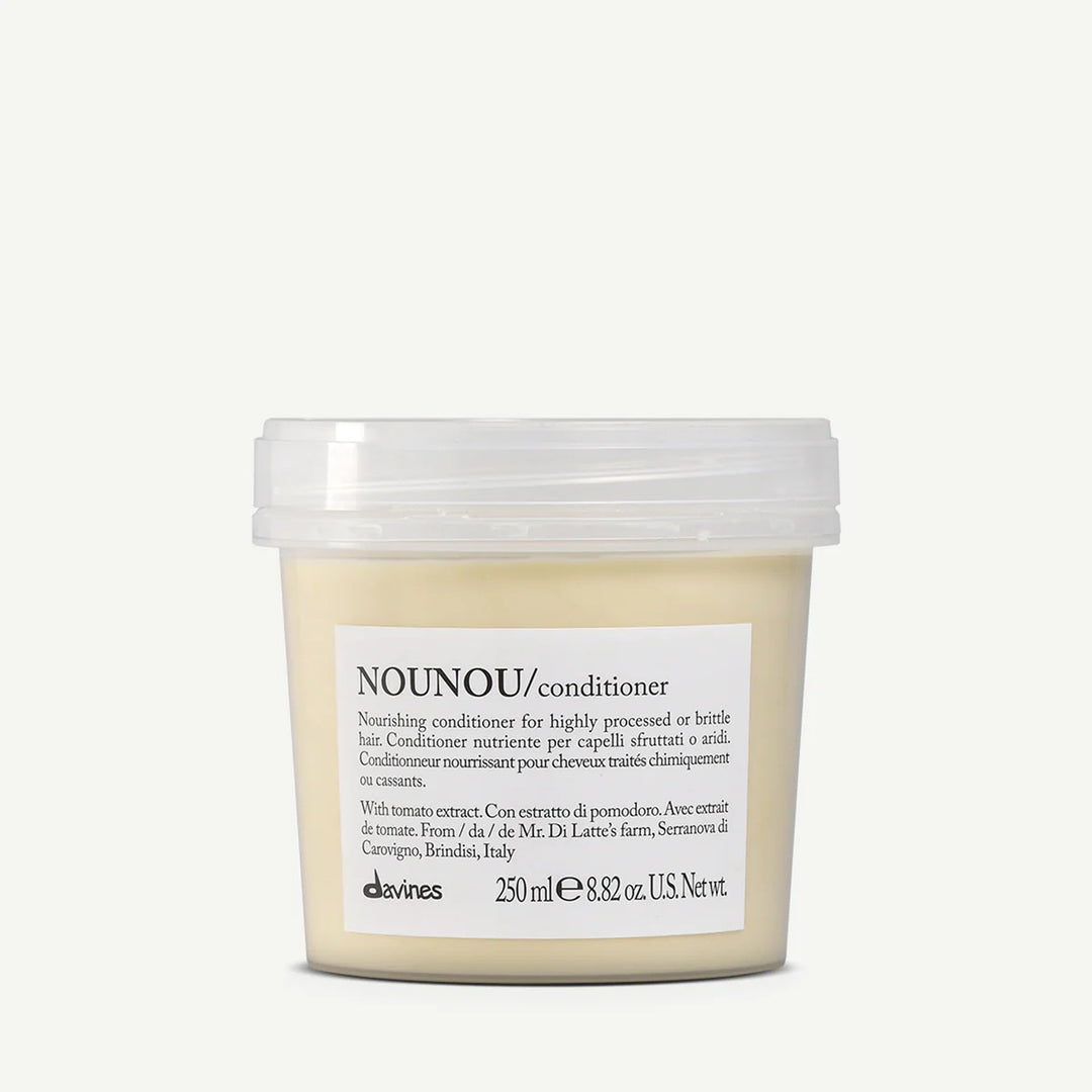 Flacon 250 ml Davines Nounou Conditioner – après-shampooing nourrissant et réparateur pour cheveux secs ou abîmés