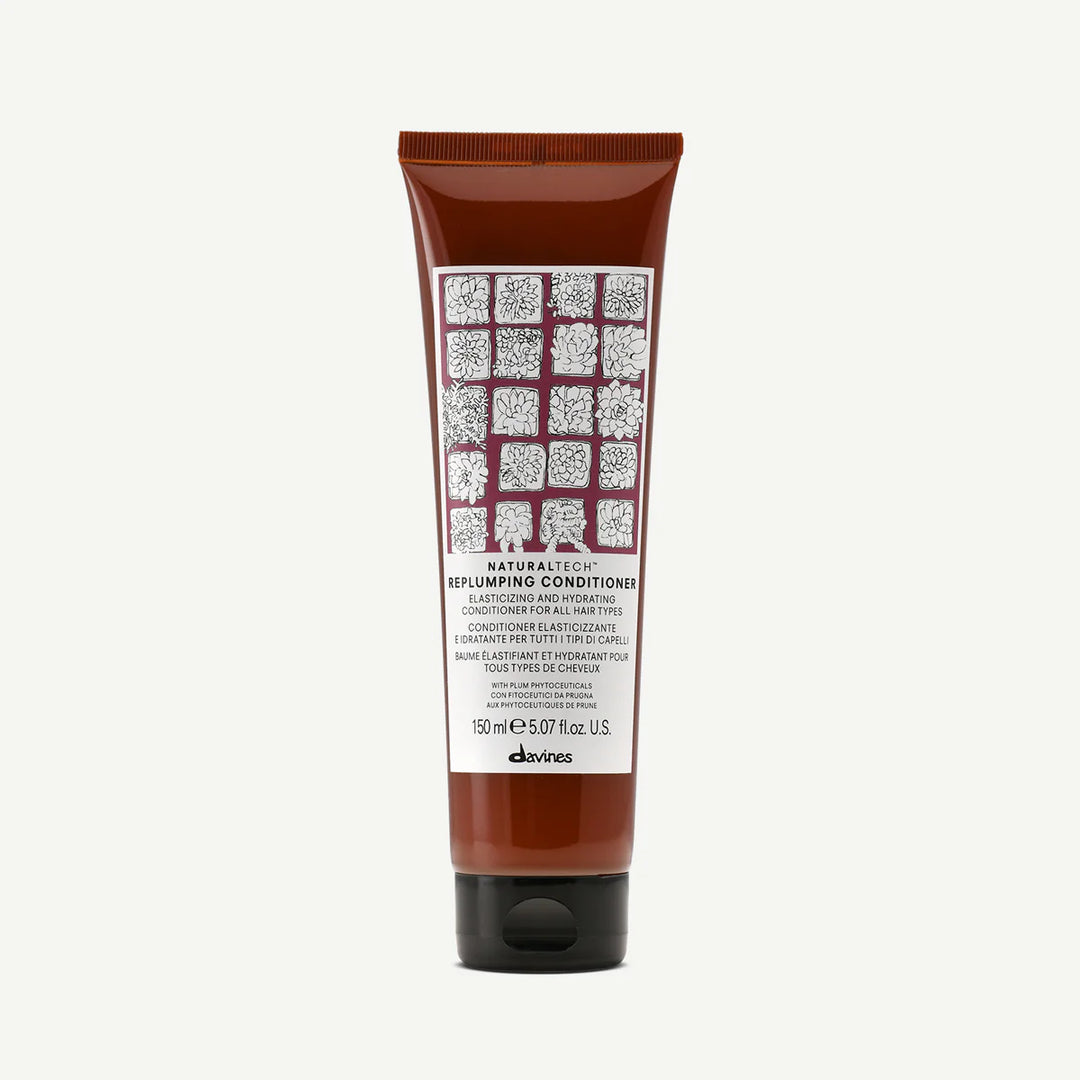 Flacon 250 ml Davines Replumping Conditioner – après-shampooing élasticité et densité Naturaltech