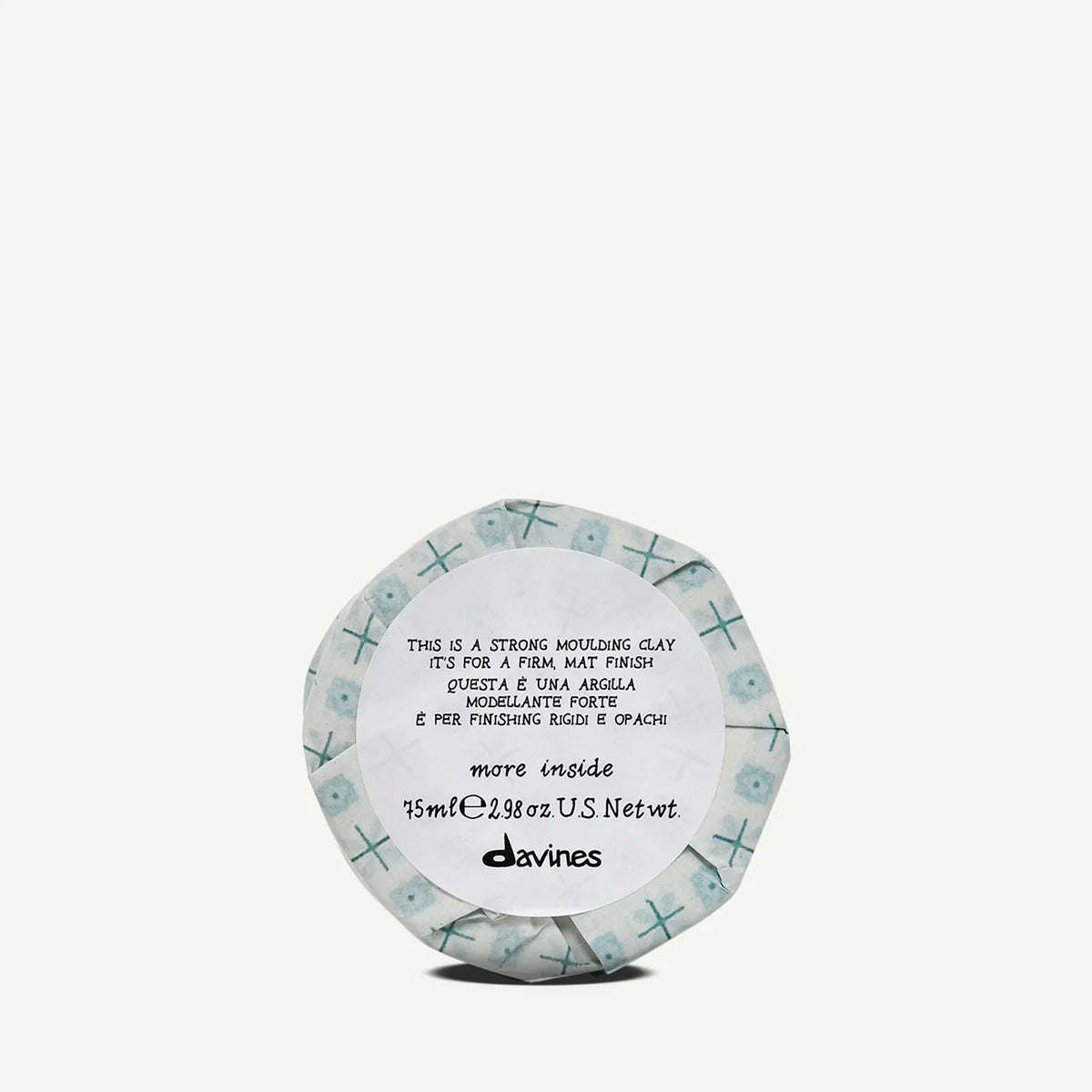 Davines Strong Moulding Clay emballée dans son papier bleu More Inside – 75 ml