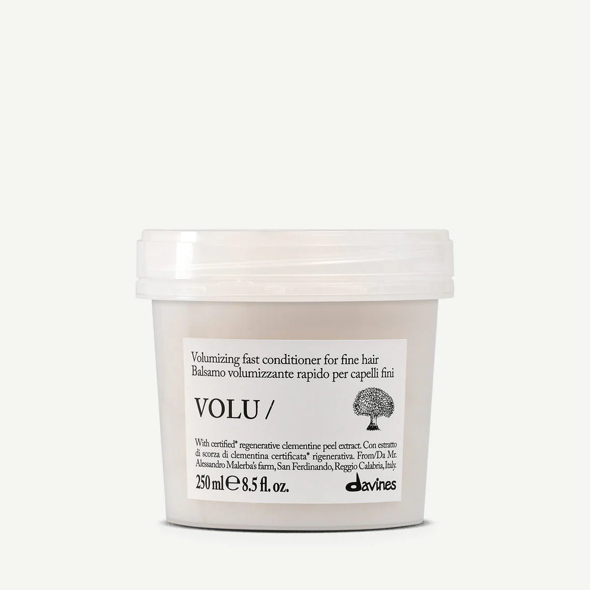Davines VOLU Conditioner 250 ml, après-shampooing volume pour démêler, apporter légèreté et donner du corps aux cheveux fins ou plats
