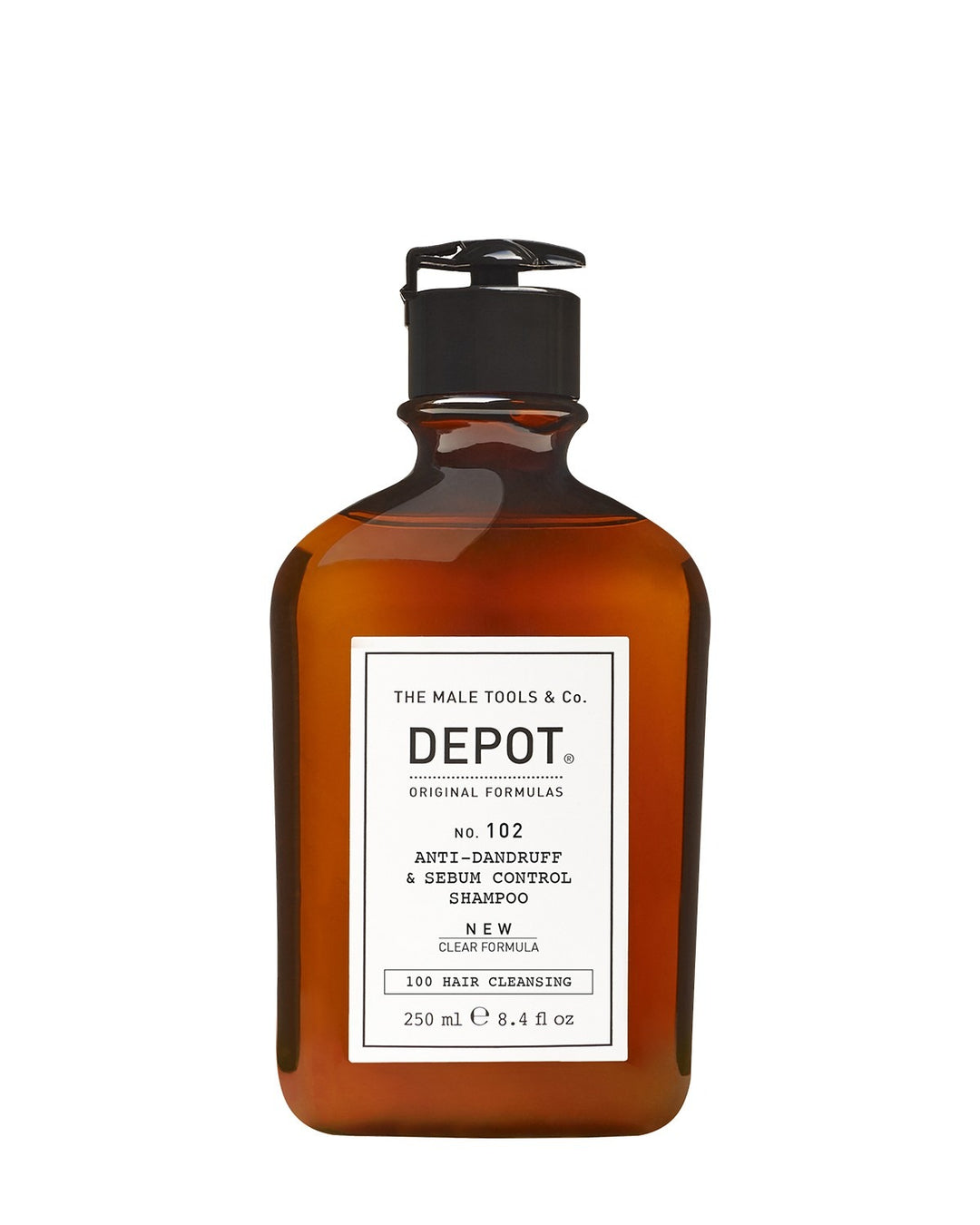 Flacon 250 ml Depot n°102 Purifying Sebum Control Shampoo – shampooing homme purifiant cuir chevelu gras.