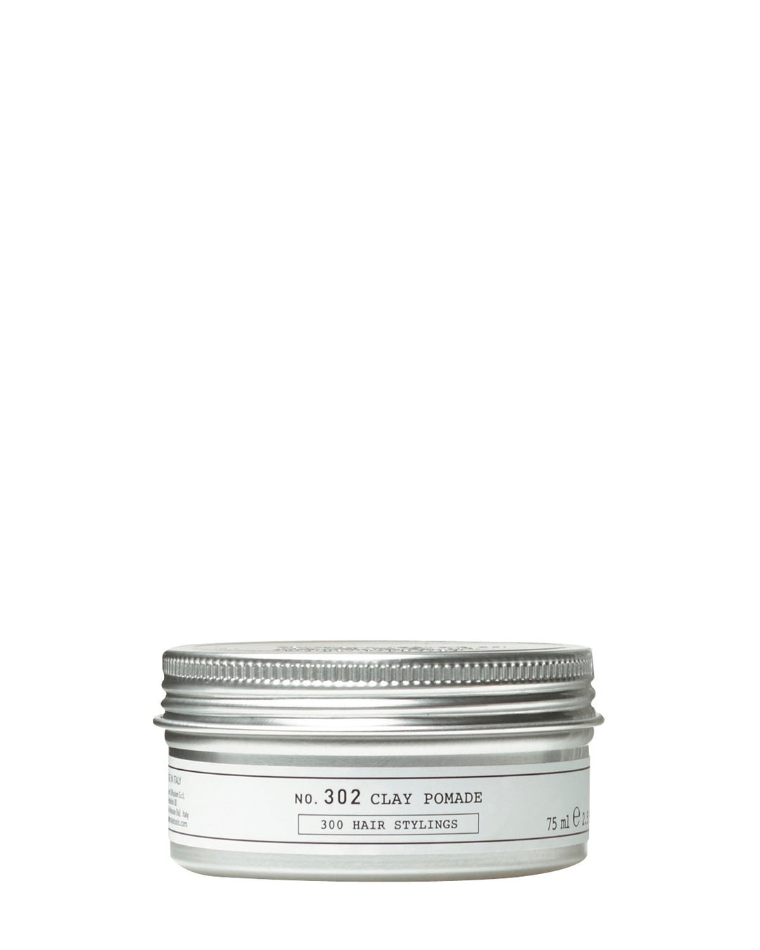 Boîte métal 75 ml Depot n°302 Clay Pomade – argile coiffante tenue forte, fini mat