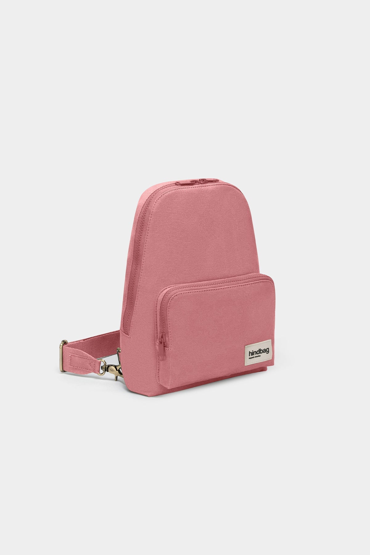 Vue de cote du Sling Bag Felix Blush rose en coton recycle