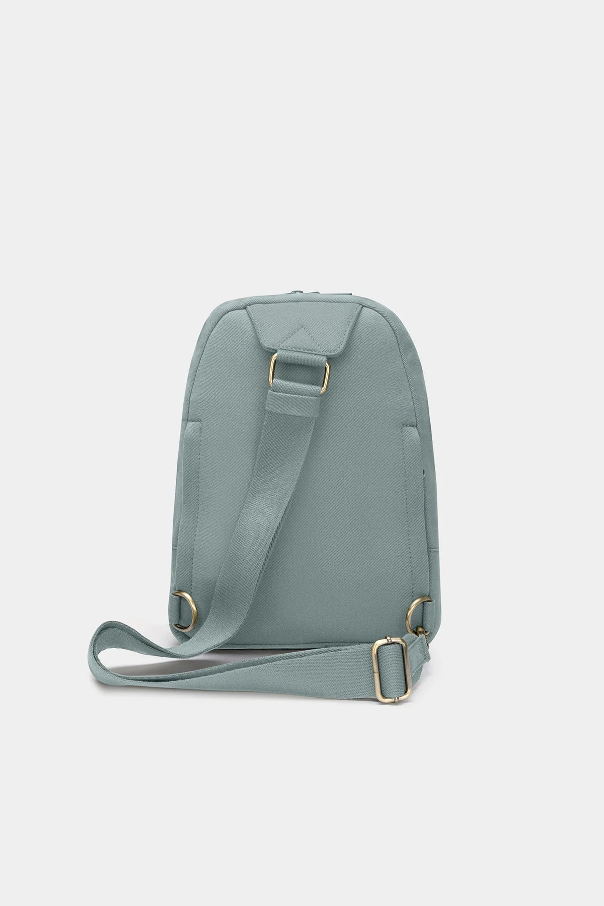 Hindbag Sling Bag Felix coloris Sauge vue de dos, sac compact avec bandoulière réglable pour un porté confortable au quotidien