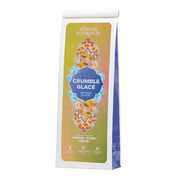 Sachet 100 g Maison Bourgeon Crumble Glacé – infusion glacée pomme, poire, pêche & amande