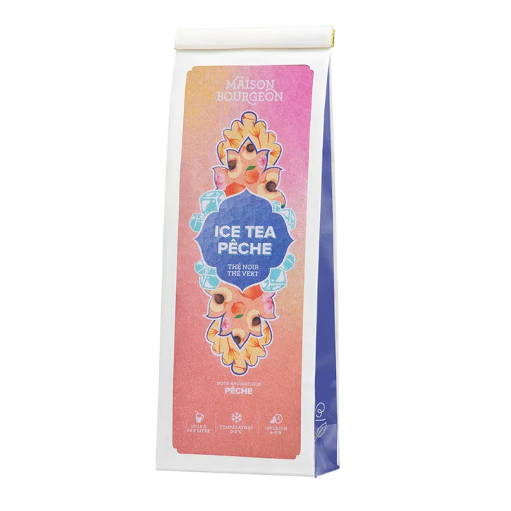 Sachet 100 g Maison Bourgeon Ice Tea Pêche – mélange thé noir et thé vert parfum pêche