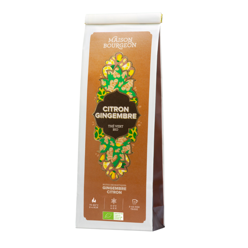 Thé Vert Citron Gingembre Maison Bourgeon – présentation du produit