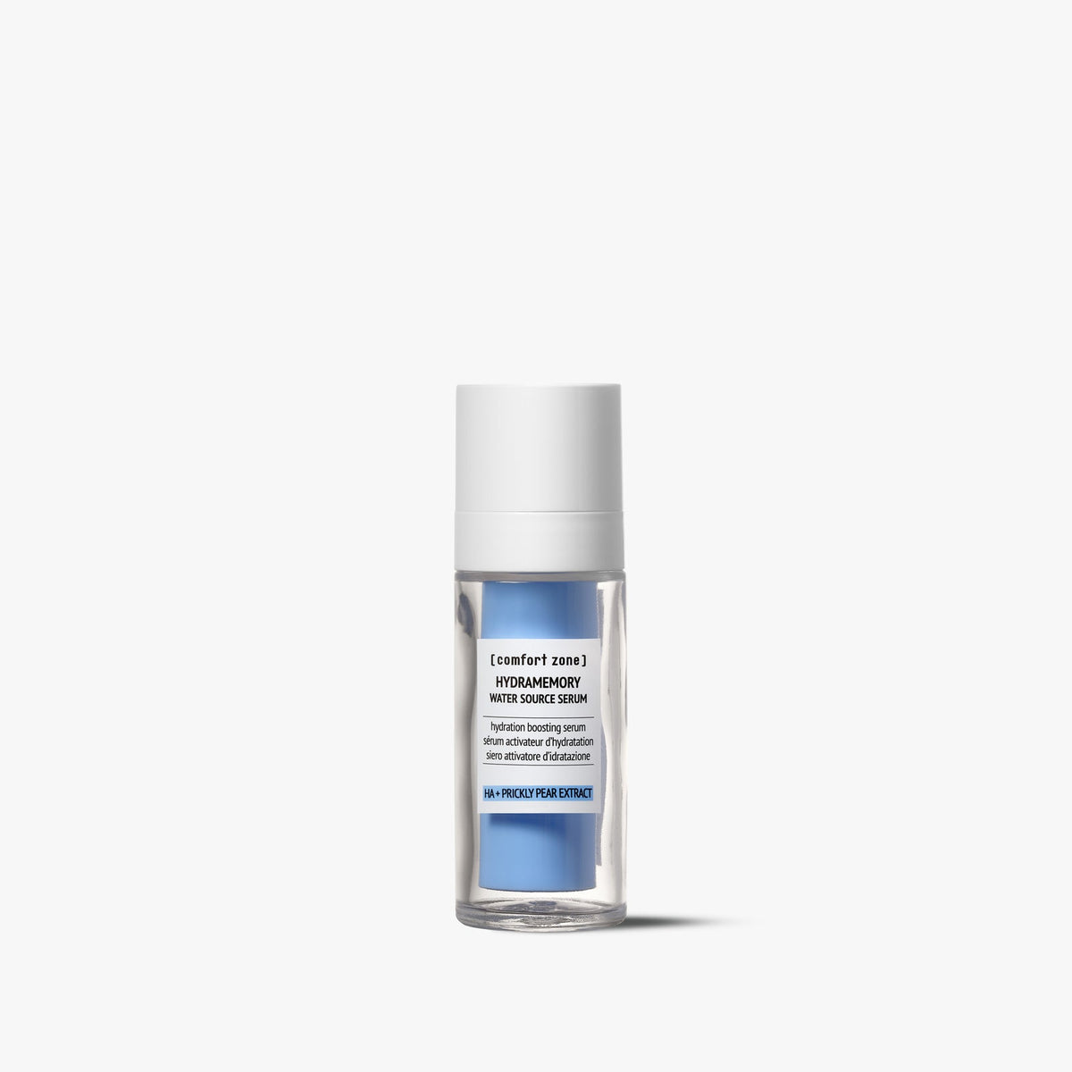Flacon bleu du sérum hydratant Comfort Zone Hydramemory Water Source Serum 30 ml